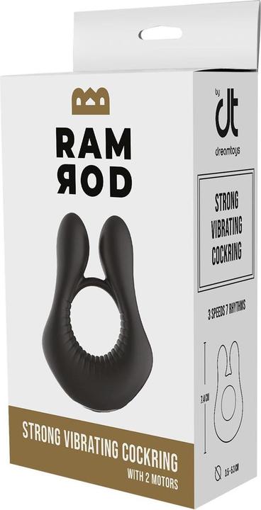 Productafbeelding Dreamtoys Droomspeeltjes Ramrod Penisringen Zwart 7,4 cm (5.30 cm)