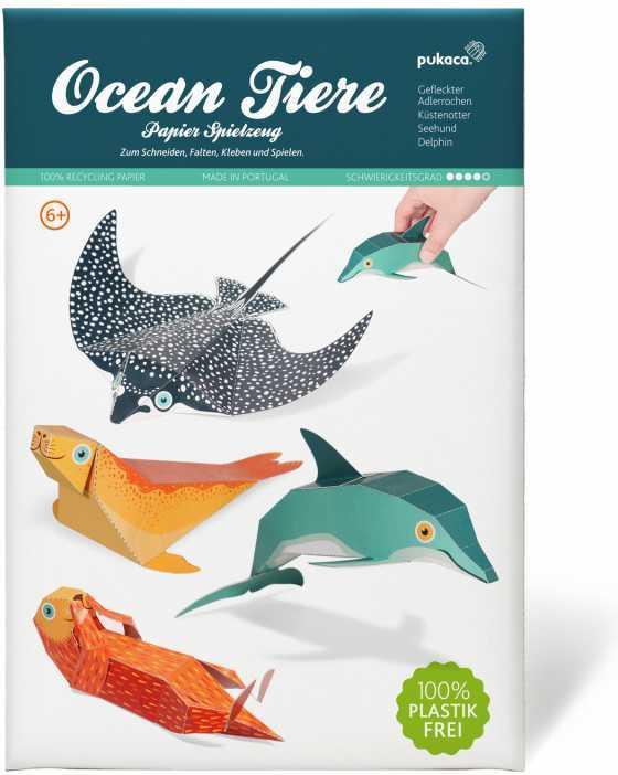 Image du produit Pukaca Papierspielzeugset. 4 Meerestiere (Allemand)