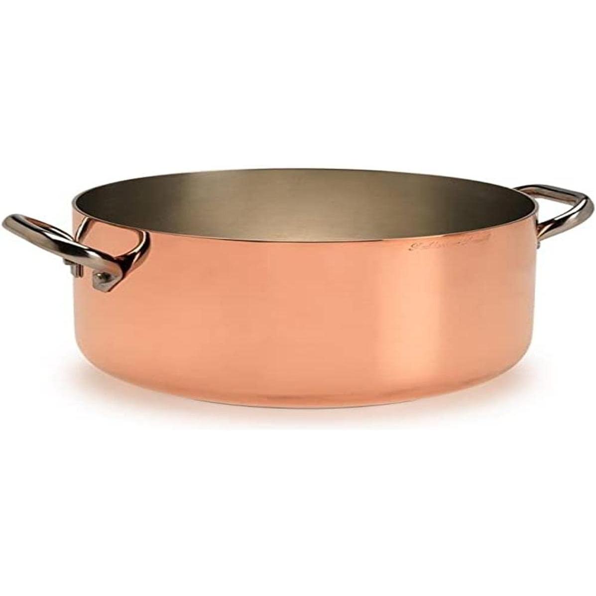 Pentole Agnelli Rame/Argento Pentola Alta In Stagnato Per Induzione, Padella + Pentola,