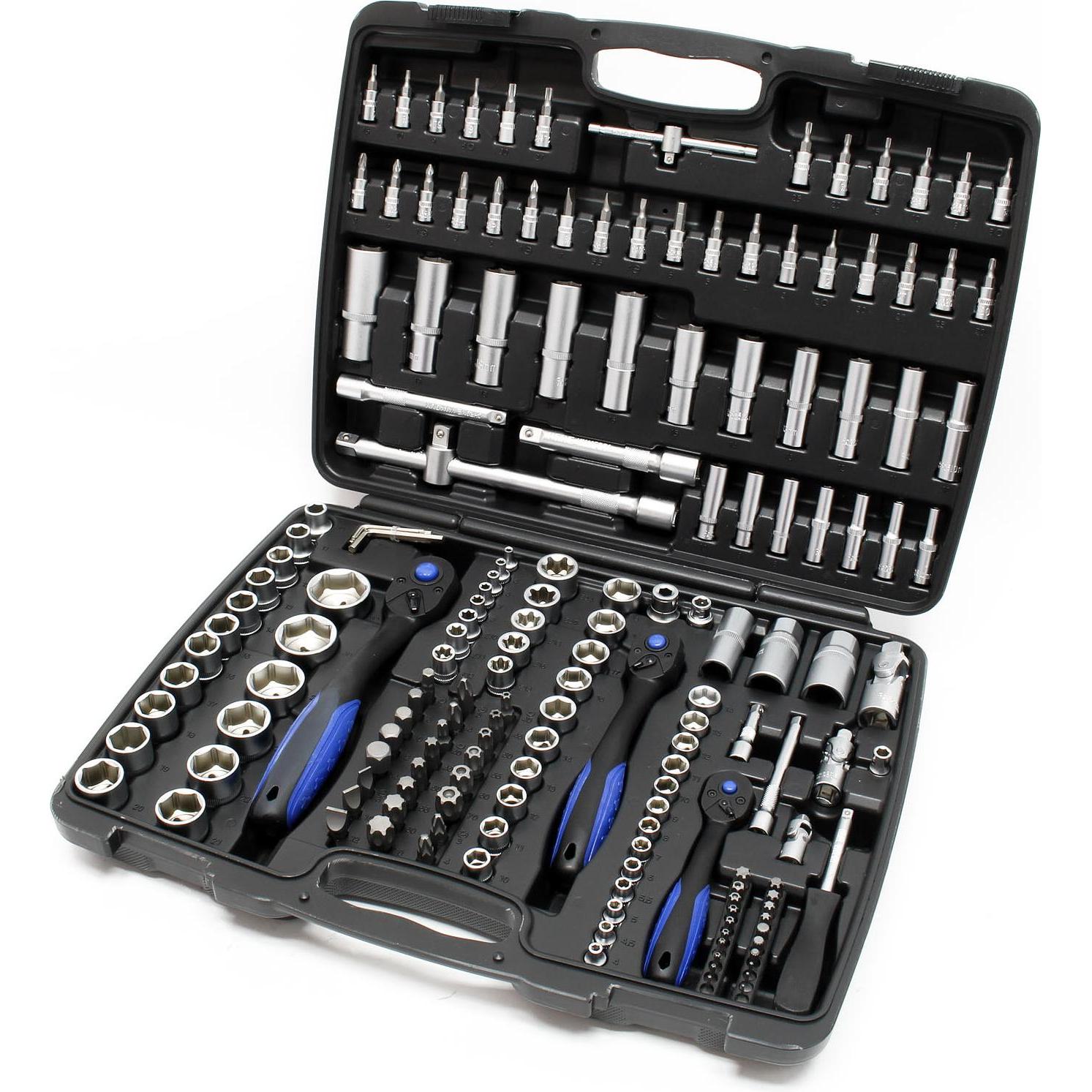 Wiltec, Steckschlüssel + Stecknuss, Steckschlüssel-Set (10 mm, 11 mm, 12 mm, 13 mm, 14 mm, 15 mm, 16 mm, 17 mm, 18 mm, 1...