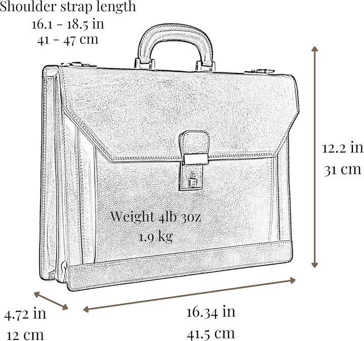 Produktbild Time Resistance Handgefertigte Aktentasche aus echtem Leder für den professionellen Auftritt