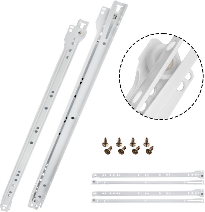 Produktbild Helpmate Rollschubführung 450 mm, Teilauszug, 1 Paar