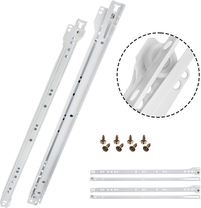 Actual product image Helpmate Rollschubführung 450 mm, Teilauszug, 1 Paar