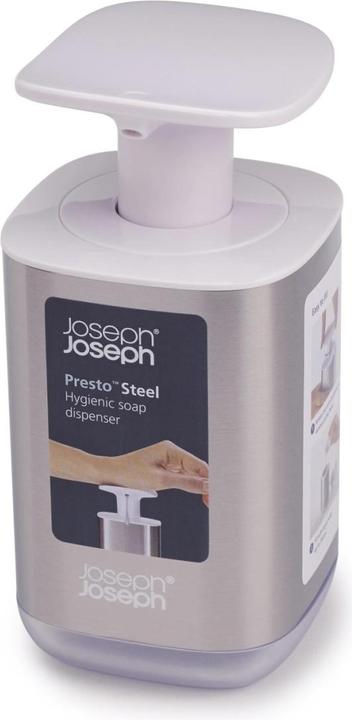 Productafbeelding Joseph Joseph Presto Stalen Hygiënische Zeepdispenser - Wit