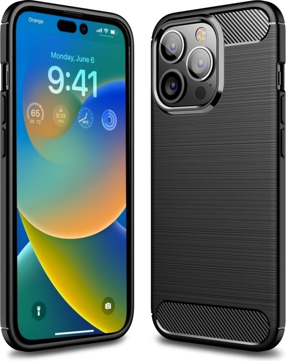 Screenguard Carbon Brushed Soft TPU Case (Apple iPhone 14 Pro)