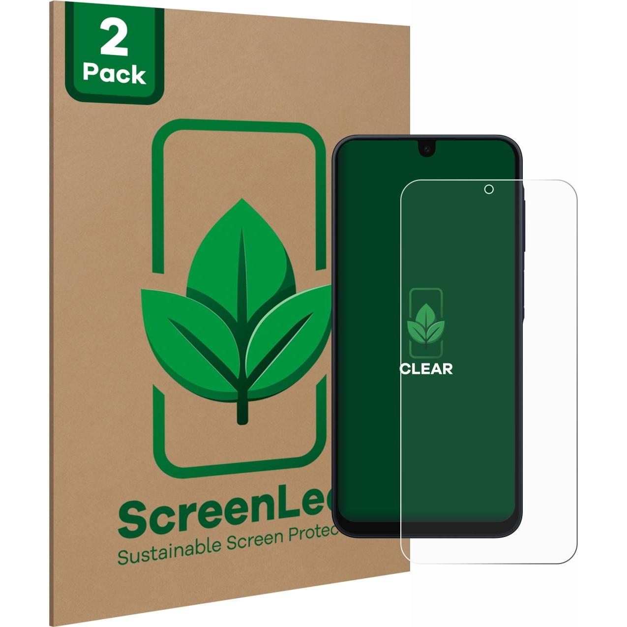 ScreenLeaf Schutzfolie nachhaltiger Displayschutz Displayschutzfolie Folie Klar Transparent (2 Stück, Samsung Galaxy A16...