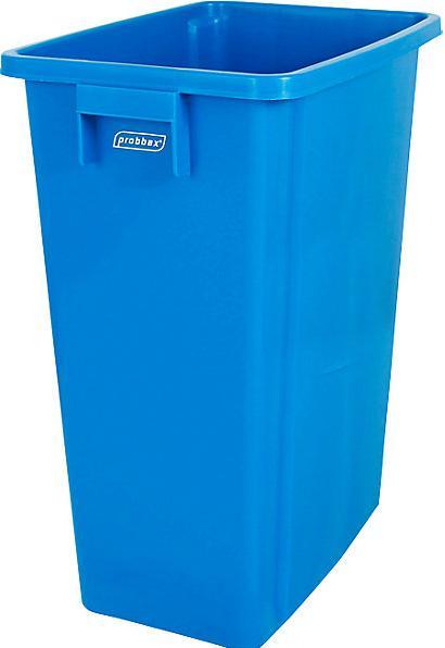 Actual product image Probbax Plastic recyclable waste collector, capacity 60 l, blue, without lid. (60 l)
