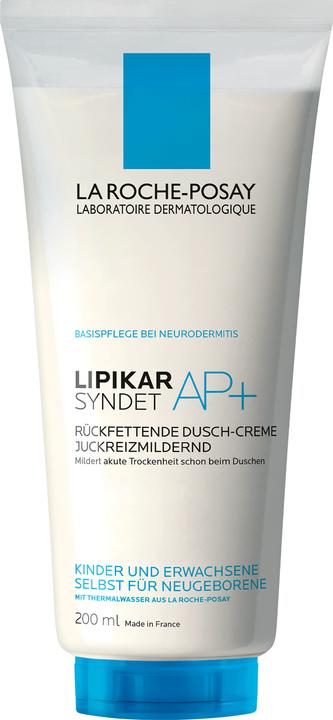 La Roche Posay Lipikar Syndet AP+ Rückfettendes Duschgel für extrem trockene auch für neugeborene Babys und Kinder (200 ml)