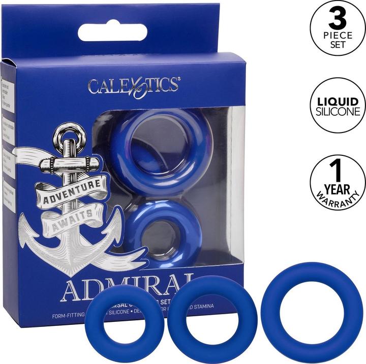 Image du produit CalExotics Admiral™ Ensemble d'anneaux pour cock universel (3.75 cm)