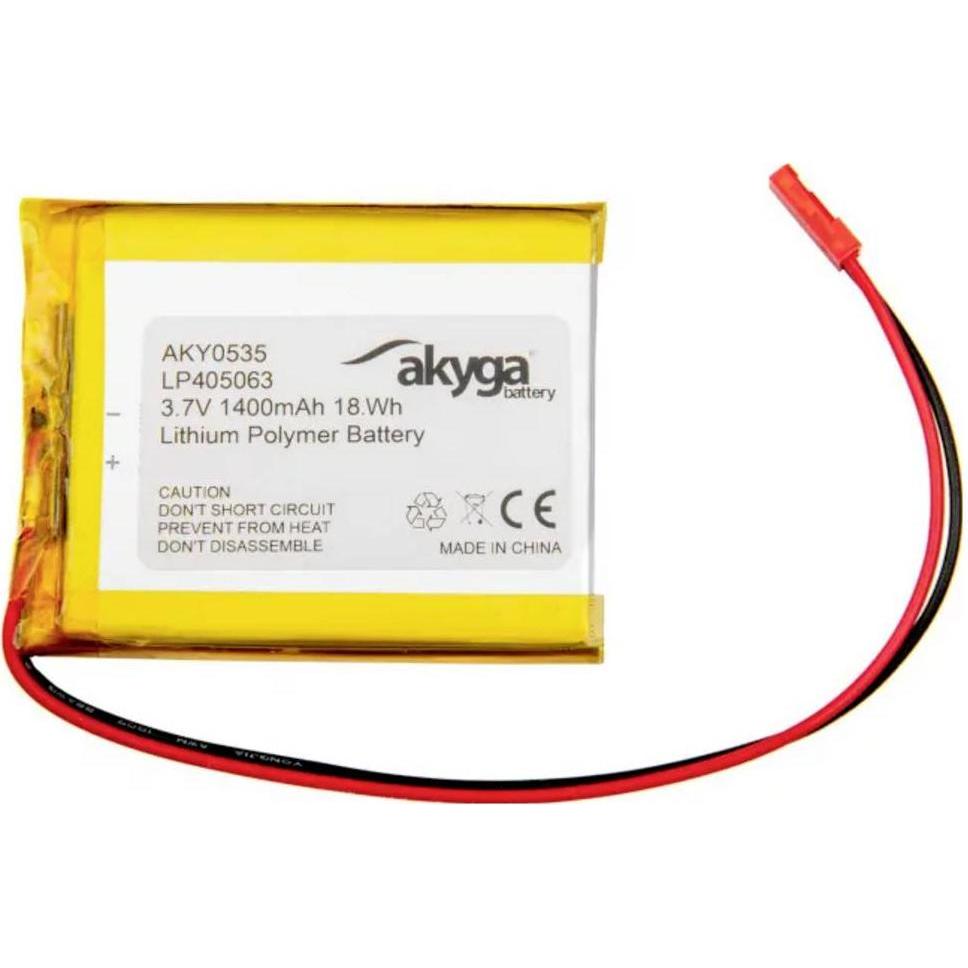 Akyga LP405063 Akkupack x Spezial-Akku LiPo 3.7 V 1400 mAh (3.70 V, 1400 mAh)