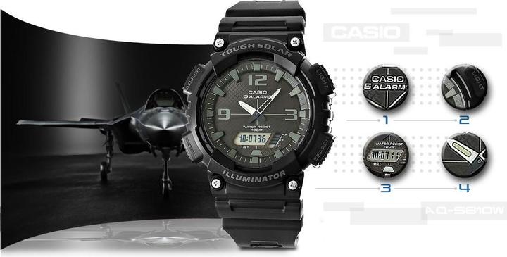 Produktbild Casio Herrenuhr SOLAR AQ-S810W-1A2VDF (Digitaluhr, Sportuhr, Analoguhr)