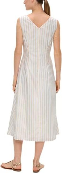 Produktbild S.Oliver Kleid Baumwollkleid mit Metallic-Streifenmuster und Eingrifftaschen (36)
