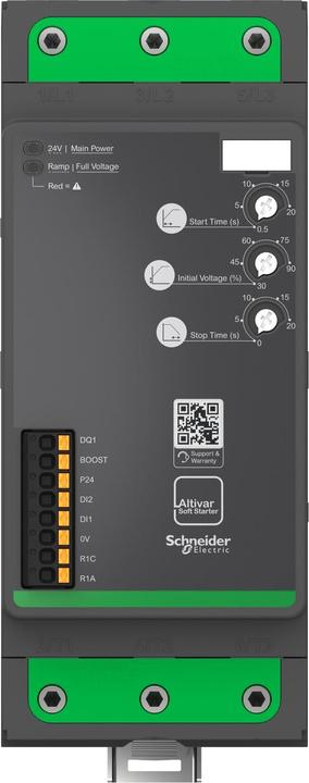 Actual product image Schneider Altivar soft starter ATS130, 105A, 200 to 480V AC, control voltage 24V DC ATS130N2C11LT