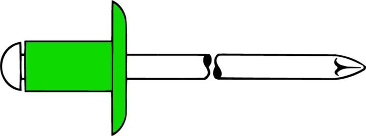 Produktbild Gesipa 216480230 Blindniet 4,8 x 35 Kopf 15 mm aus Edelstahl A4 100 Stück