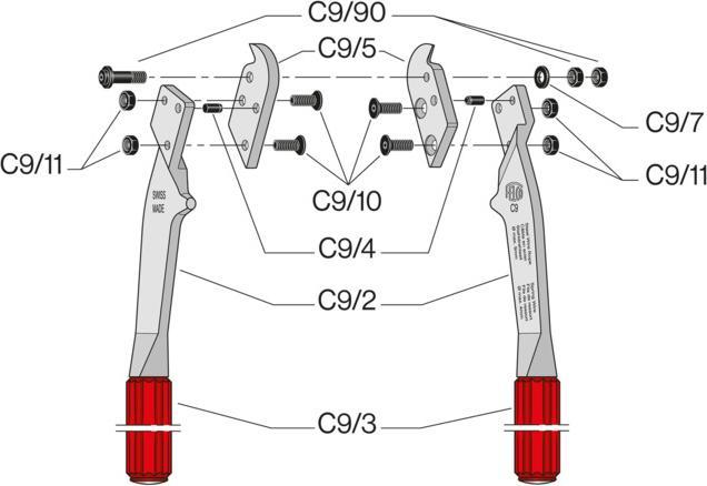 Produktbild Felco C9 Zweihand-Kabelschere (325 mm)