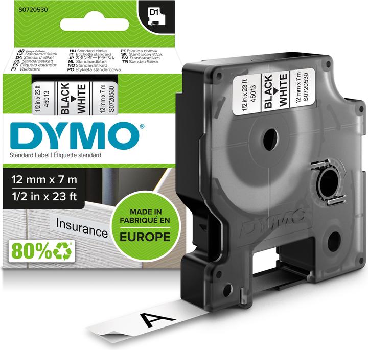 Dymo S0720530 (1.20 cm, White, Black)