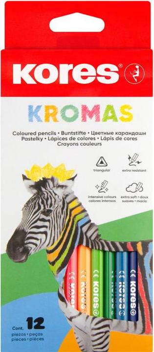 Produktbild Kores Kromas Buntstifte 3mm 12 Farben, 3-eckig (12) (12x)