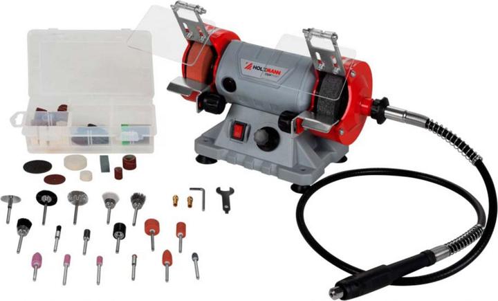 Produktbild Holzmann DSM75SET 230V Tisch-Schleifmaschinen-Set 75 mm 230V (Doppelschleifer, 120 W)