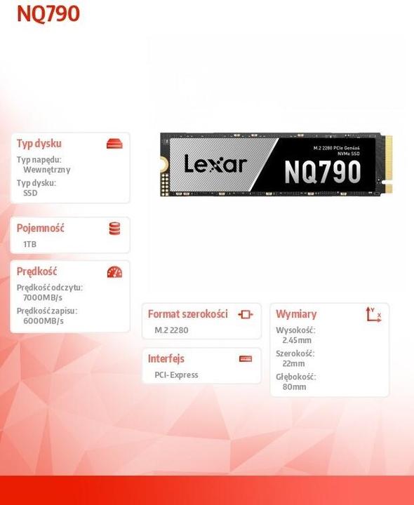 Immagine prodotto Lexar NQ790 (1000 GB, M.2 2280)