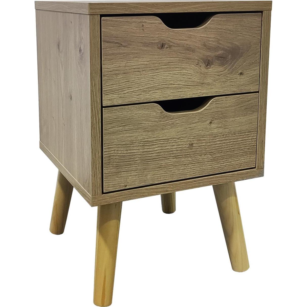 HTI-Living, Nachttisch, Nachttisch 2 Schubladen Thekla Artisaneiche