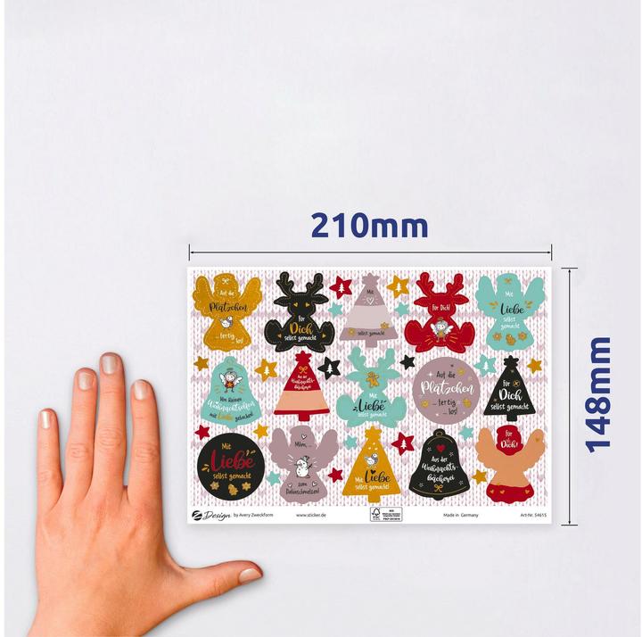 Actual product image Avery Christmas stickers