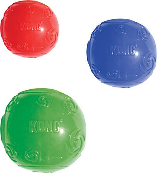 Immagine prodotto KONG Squeezz ball Medium - Gioco per cani (Palla giocattolo per cani)