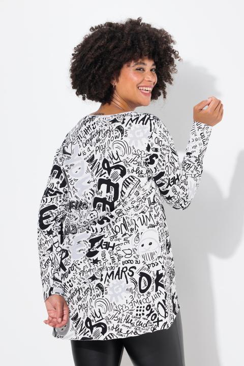 Immagine prodotto Angel of Style T-Shirt, A-Linie, Scribble-Muster, offenkantige Abschlüsse (52)