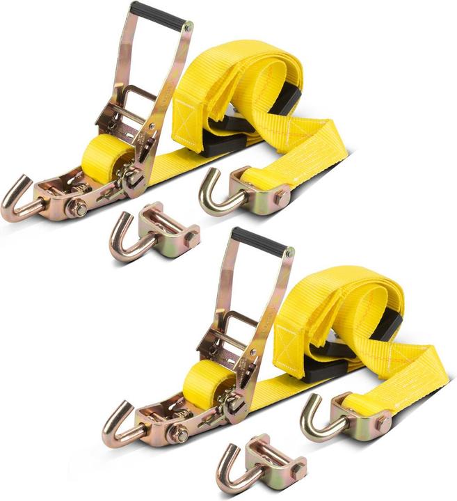 Produktbild Stahlwerk Radsicherung TRS-50 ST 2er Set 3 m x 50 mm 2.250 kg Reifen-Ratschengurt