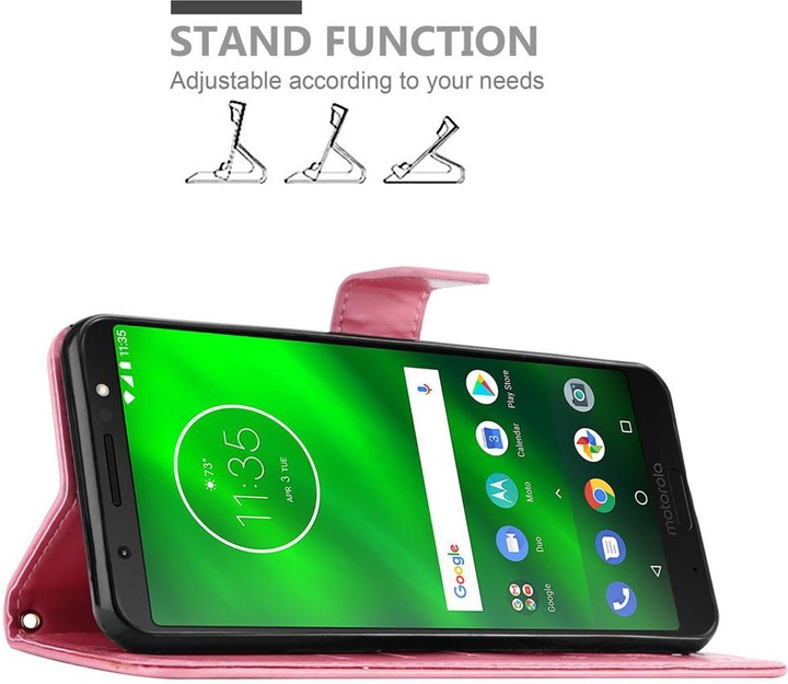 Produktbild Cadorabo Flower Book Cover (Motorola Moto G6 Plus)