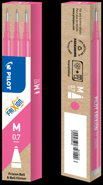Produktbild Pilot FriXion Refill Set à 3 (Ersatzmine, Pink, 0.35 mm)