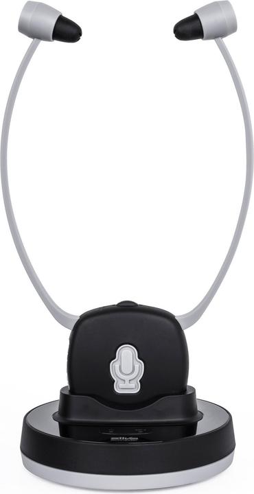 Produktbild Silva Schneider FUNKKOPFHÖRER M. HÖRVERSTÄRKER (DH 9600 GR/SW) (Aktive Geräuschunterdrückung, 7 h, Kabellos)