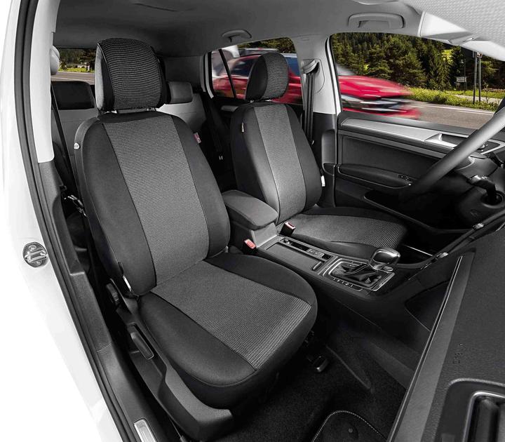 Actual product image Walser Pineto front seat covers, universal car seat covers black-grey