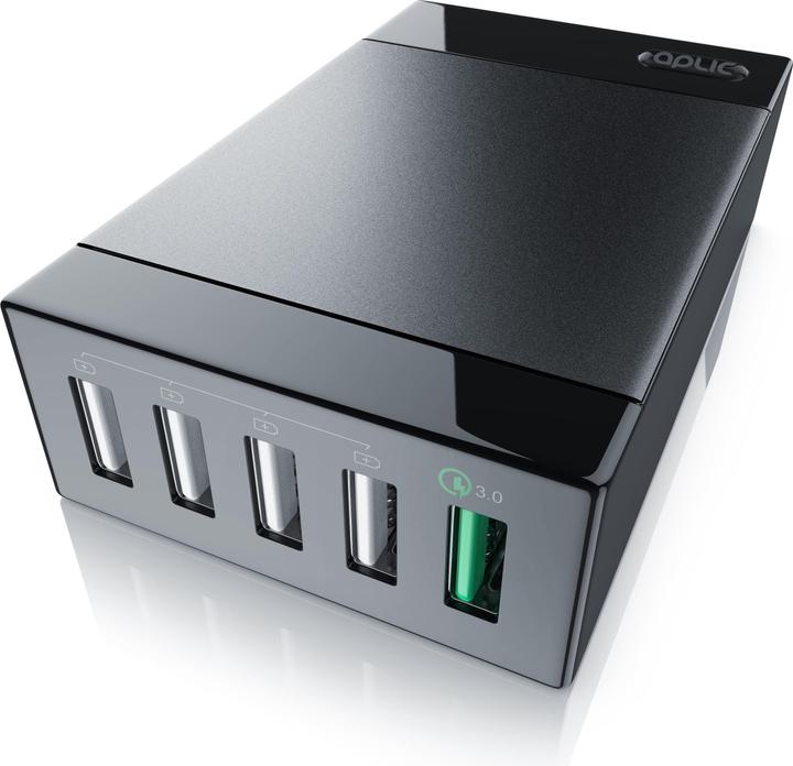 Actual product image Aplic 5 Port USB QC 3.0 Charger (50 W)