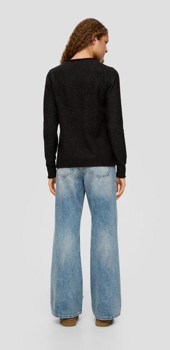 Produktbild s.Oliver Strickpullover Strickpullover mit Rollsaumblende (L)