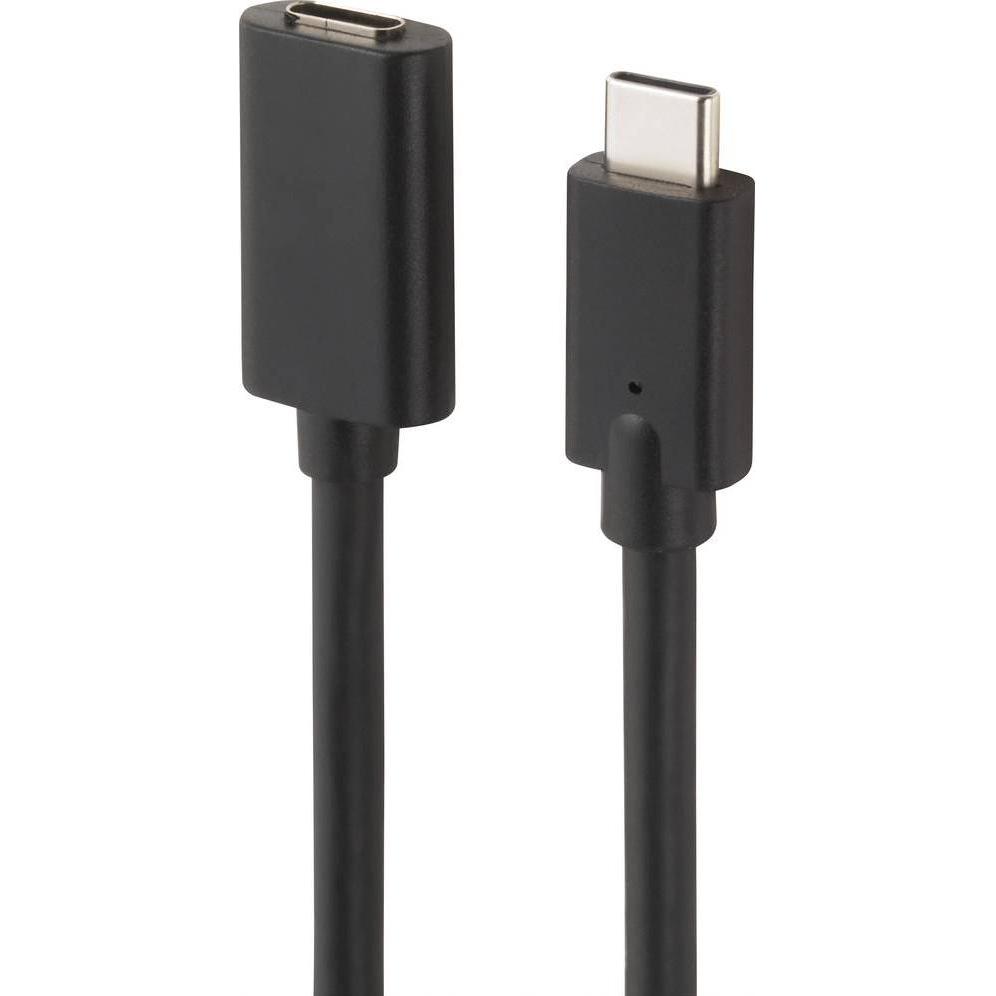 Thumbnail - Renkforce USB-Kabel USB 3.2 Gen2x2 USB-C™ Stecker, USB-C™ Buchse 2.00 m Schwarz PVC-Mantel (2 m, USB 3.2 Gen 2), USB Kab...