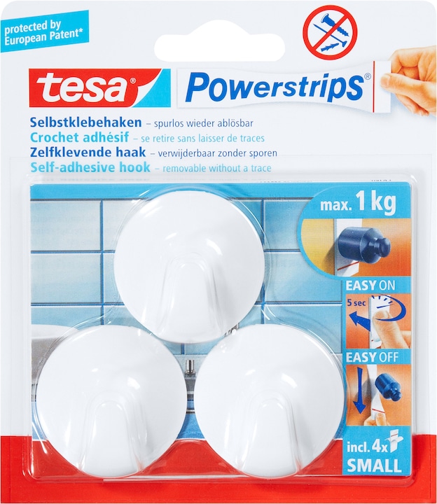 Image du produit tesa Powerstrips hook petit rond