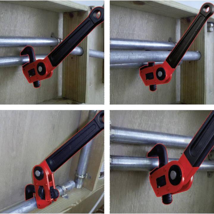 Produktbild KS Tools Einhand-Rohrzange mit verstellbarem Kopf, Länge 250 mm, für Rohr-Ø 1.1/2" (250 mm)