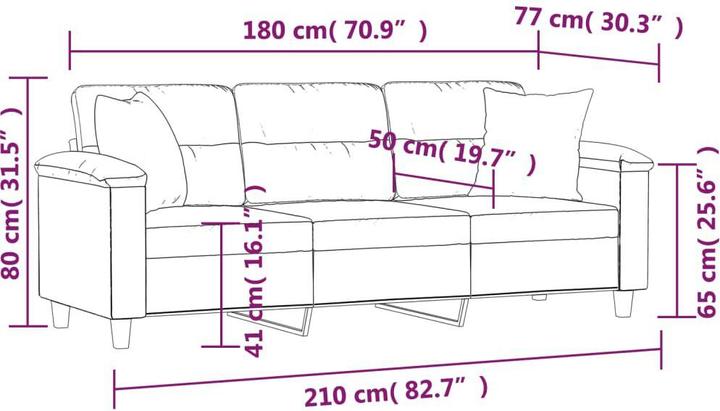 Produktbild vidaXL Aurel (3-Sitzer)