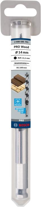 Actual product image Bosch Professional Zubehör PRO Wood Wood auger bit, 14 x 95 x 160 mm (11.1 mm)