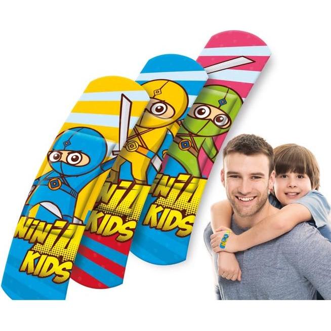Thumbnail - Lifemed, Pflaster, Kinder Pflaster-Strips 6,0 cm x 1,7 cm Ninjas (10 x)
