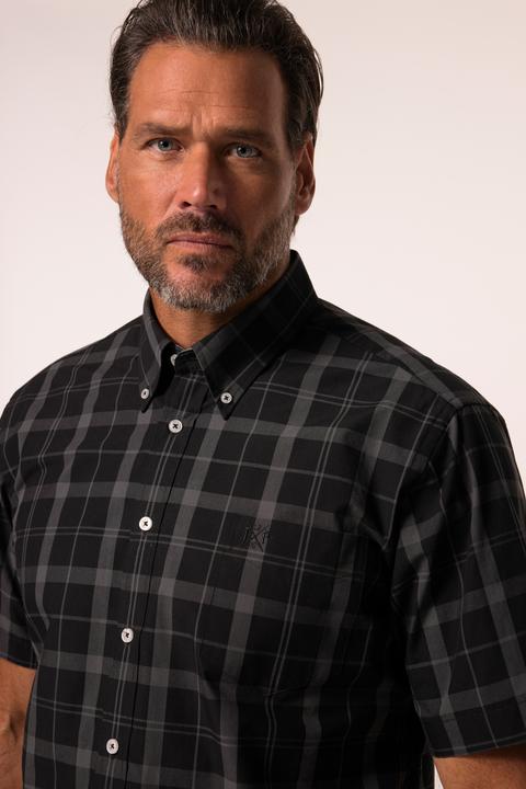 Produktbild JP1880 Karohemd, Halbarm, Buttondown-Kragen, Modern Fit (6XL)