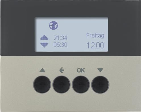Produktbild Berker 85741173 Jalousie-Schaltuhr mit Display K5 edelstahl lackiert