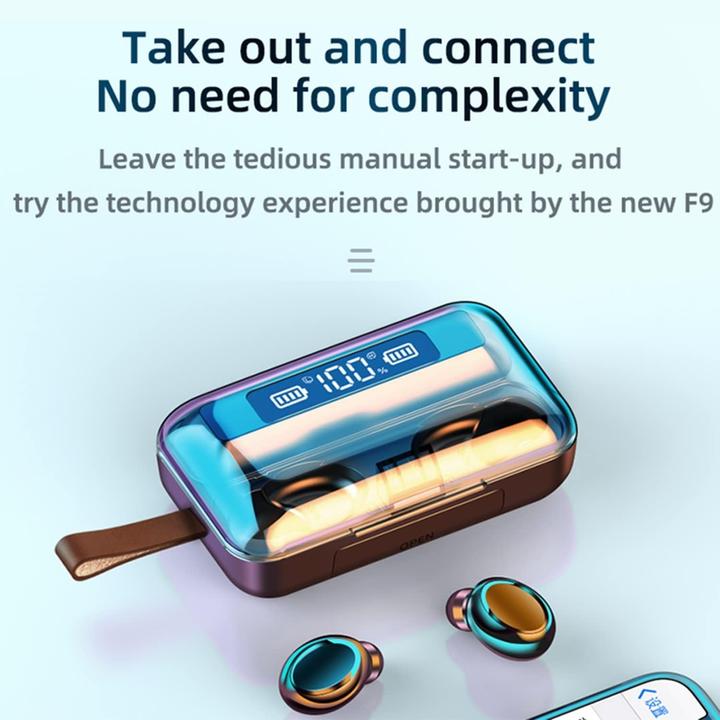 Produktbild Jmamba Drahtlose Kopfhörer mit Bluetooth 5.0, Touchsteuerung, IPX8 wasserdicht, digitalem LED-Display (6 h, Kabellos)