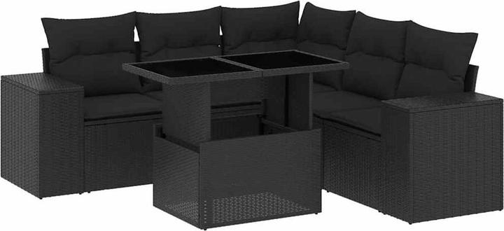 Immagine prodotto vidaXL Mobili da giardino Set di divani Set da salotto 6 pezzi in poly rattan nero