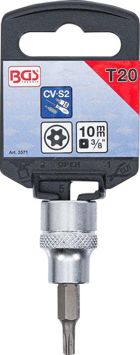 Actual product image BGS Bit Socket 10 mm (3/8") Drive T-Star tamperproof (for Torx) T20 (T20)