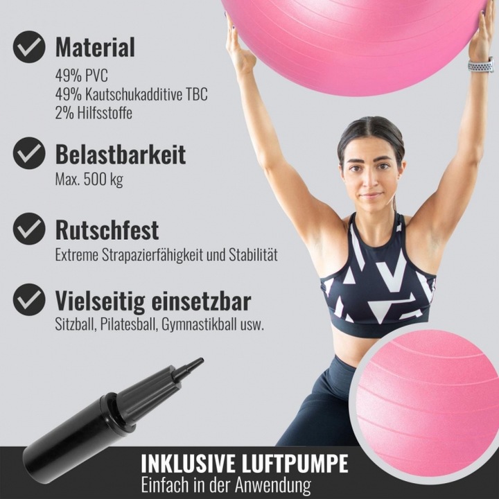 Immagine prodotto Gorilla Sports Palla da ginnastica 355 (65 cm)