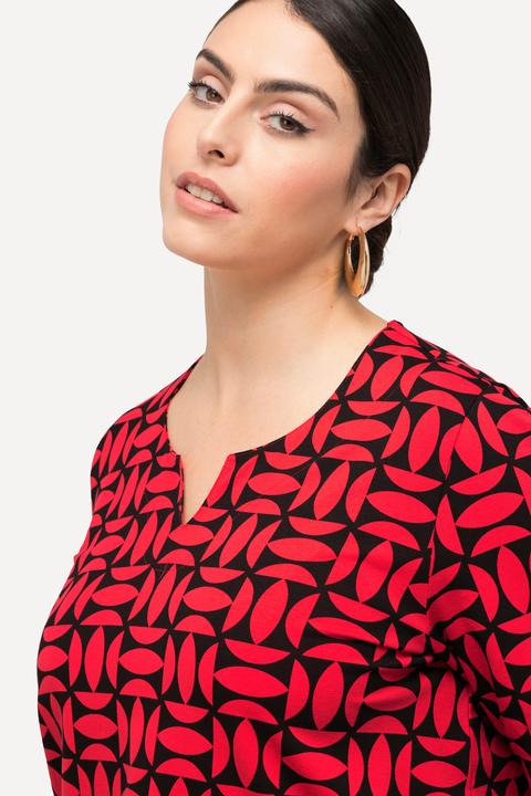 Produktbild Ulla Popken T-Shirt, grafischer Druck, Tunika-Ausschnitt, Halbarm (46, 48)