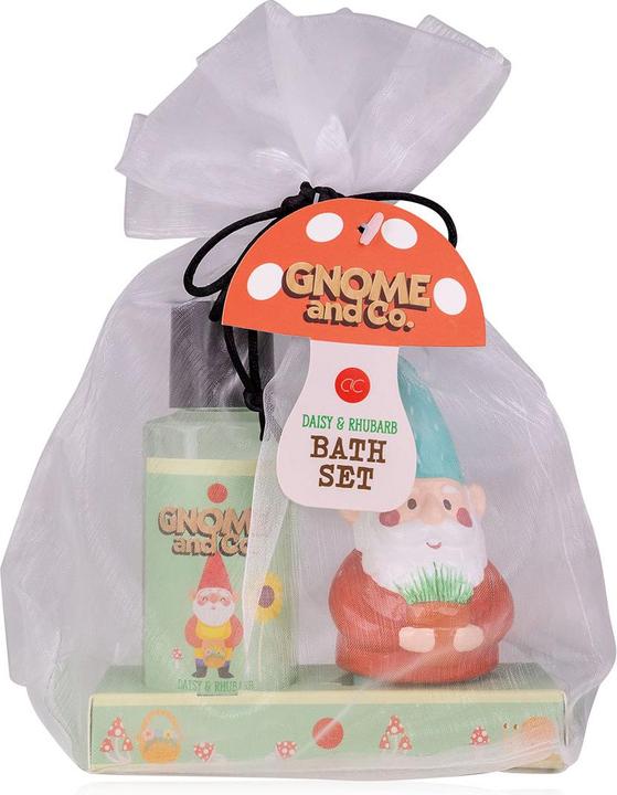 Immagine prodotto Accentra Set da bagno GNOME & CO. in sacchetto di organza, con gel doccia da 100 ml, gnomo da giardino in (Set per la cura del corpo)