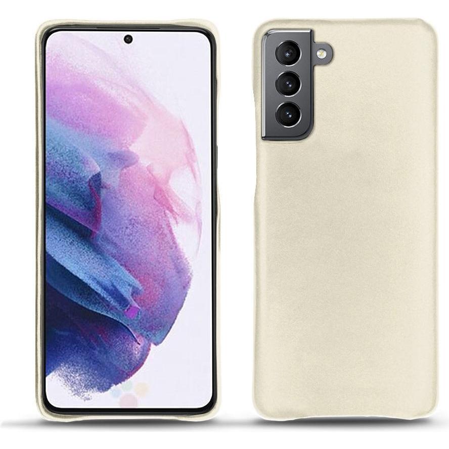 Noreve Lederschutzhülle (Samsung Galaxy S21), Smartphone Hülle, Weiss