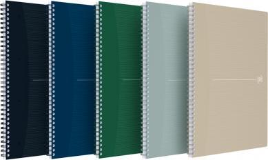 Actual product image Oxford Origins A4+ Card Twin-wire Notebook Ruled 140 Pages Green SCRIBZEE Compatible (A4, Lined, Soft cover)
